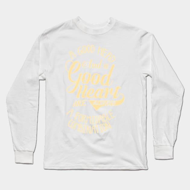 Nelson Mandela Quote (golden version) Long Sleeve T-Shirt by kurticide